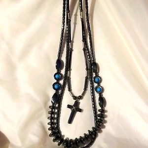 3 hematite necklace bundle